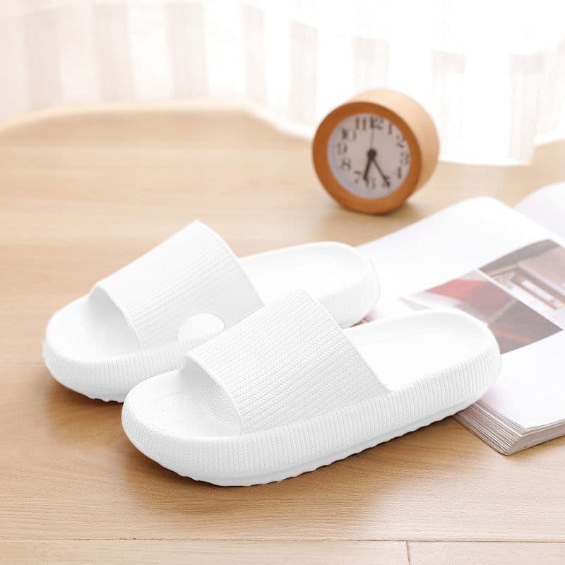 image-Thick-soled slippers female summer fashion indoor and outdoor wear couple soft-soled bathroom home household rubber EVA sandals and slippers men
