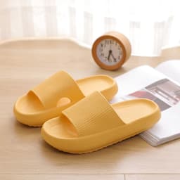 image-Thick-soled slippers female summer fashion indoor and outdoor wear couple soft-soled bathroom home household rubber EVA sandals and slippers men