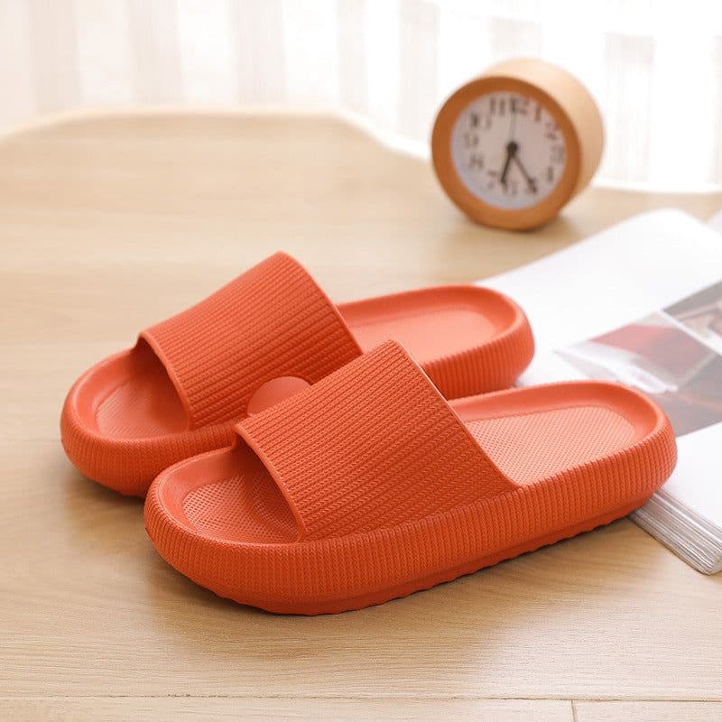 image-Thick-soled slippers female summer fashion indoor and outdoor wear couple soft-soled bathroom home household rubber EVA sandals and slippers men