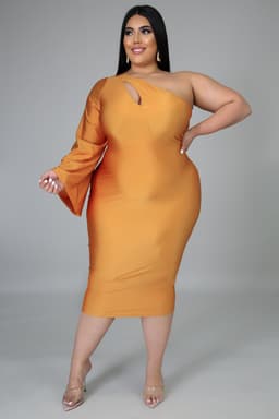 image-VK2036 European and American cross-border Amazon eBay women's oblique shoulder long and short sleeve slim strappy dress