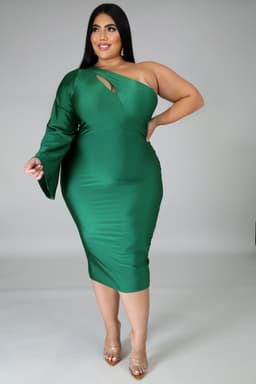 image-VK2036 European and American cross-border Amazon eBay women's oblique shoulder long and short sleeve slim strappy dress