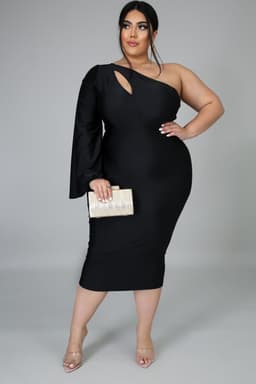 image-VK2036 European and American cross-border Amazon eBay women's oblique shoulder long and short sleeve slim strappy dress