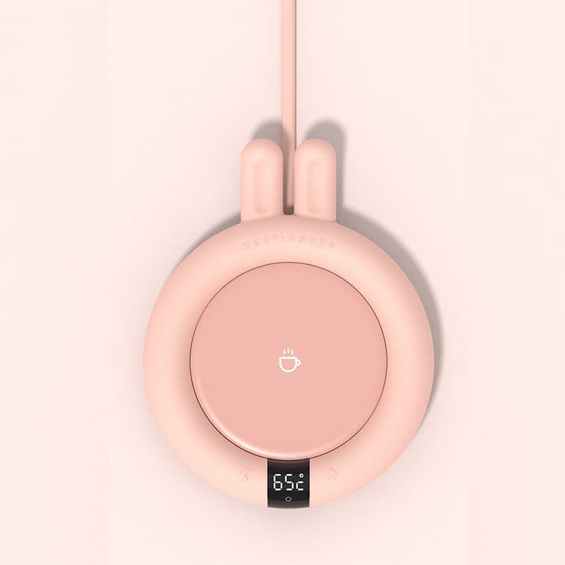 image-Sanhuo creative 55 degrees constant temperature touch three-speed timing heating coaster milk warmer ceramic cup warm water coaster