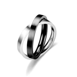 image-Cross-Border Decompression Double Ring Rotatable Ring European and American Niche Stainless Steel Couple Ring Popular Ornament Wholesale