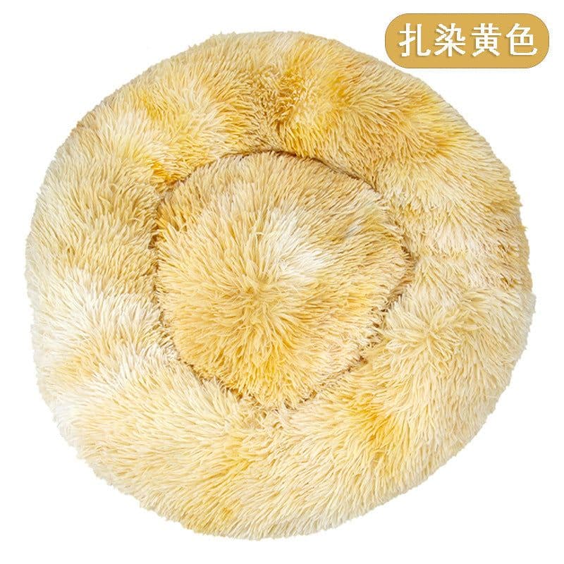 image-Factory direct cat litter kennel plush round dog bed warm pad pet litter dog pad supplies wholesale