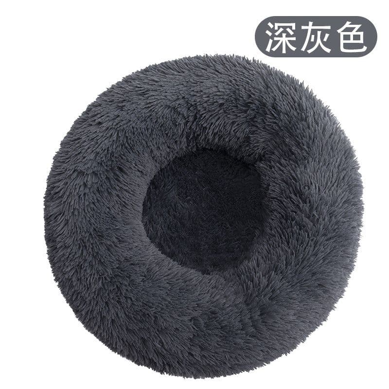 image-Factory direct cat litter kennel plush round dog bed warm pad pet litter dog pad supplies wholesale