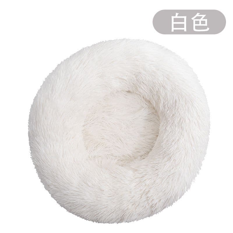 image-Factory direct cat litter kennel plush round dog bed warm pad pet litter dog pad supplies wholesale
