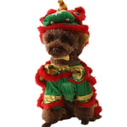 image-Net celebrity vibrato with the same style of dog lion dance costume festive costume pet funny and funny transformed into lion head clothes