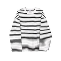 image-Korean men's long-sleeved t-shirt basic style trend wild striped bottoming shirt students Korean casual tops spring and autumn