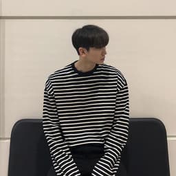 image-Korean men's long-sleeved t-shirt basic style trend wild striped bottoming shirt students Korean casual tops spring and autumn