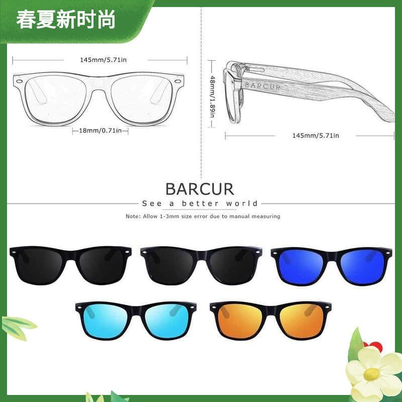 image-Sunlasses Wood Polarized Sun lasses for Men Wooden women