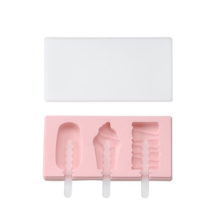 image-Spot Siamese Ice Cream Mold with Cover Silicone Ice Cream Stick Ice Mold Homemade DIY DIY Ice Cream Mould
