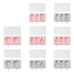 image-Spot Siamese Ice Cream Mold with Cover Silicone Ice Cream Stick Ice Mold Homemade DIY DIY Ice Cream Mould