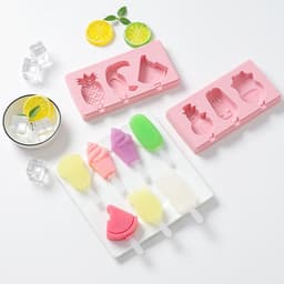 image-Spot Siamese Ice Cream Mold with Cover Silicone Ice Cream Stick Ice Mold Homemade DIY DIY Ice Cream Mould