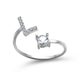 image-Cross-border explosive ring jewelry creative ladies ring adjustable opening ring 26 letter ring wholesale