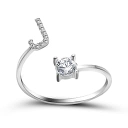 image-Cross-border explosive ring jewelry creative ladies ring adjustable opening ring 26 letter ring wholesale