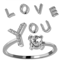 image-Cross-border explosive ring jewelry creative ladies ring adjustable opening ring 26 letter ring wholesale