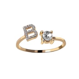 image-Cross-border explosive ring jewelry creative ladies ring adjustable opening ring 26 letter ring wholesale