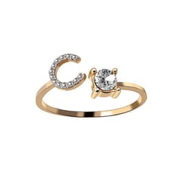 image-Cross-border explosive ring jewelry creative ladies ring adjustable opening ring 26 letter ring wholesale