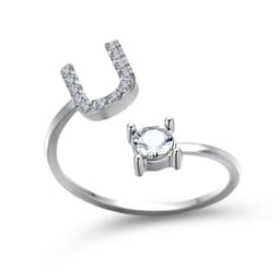 image-Cross-border explosive ring jewelry creative ladies ring adjustable opening ring 26 letter ring wholesale