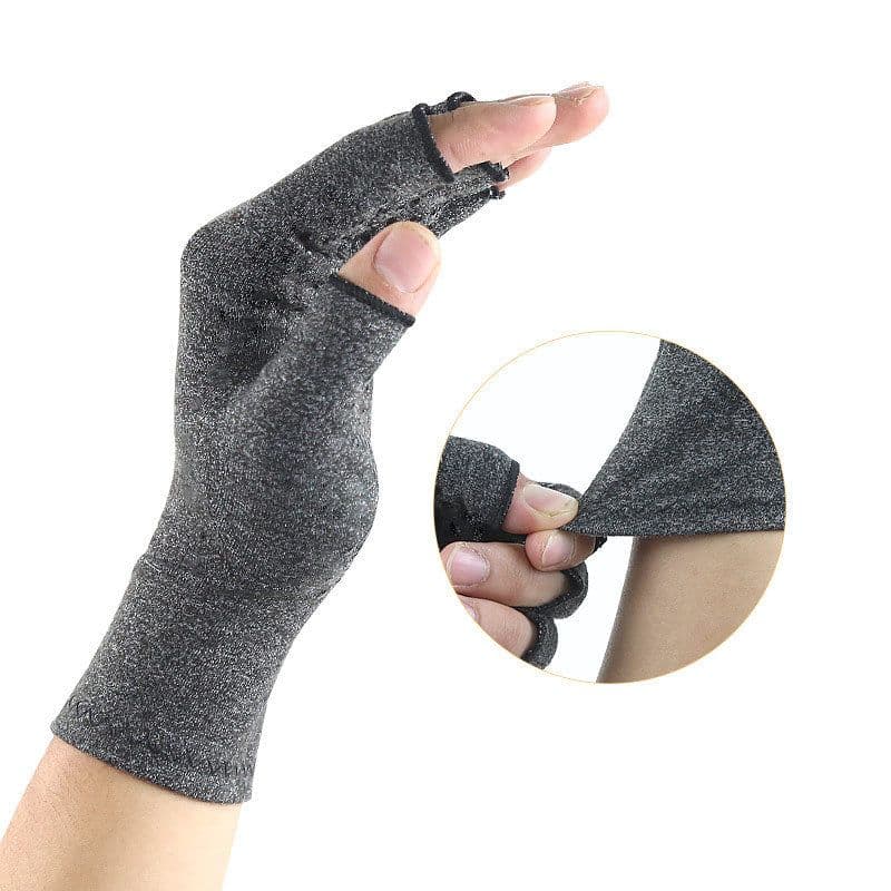 image-1 Pair Compression Arthritis Gloves Premium Arthritic Joint Pain Relief Hand Gloves Therapy Open Fingers Compression Gloves
