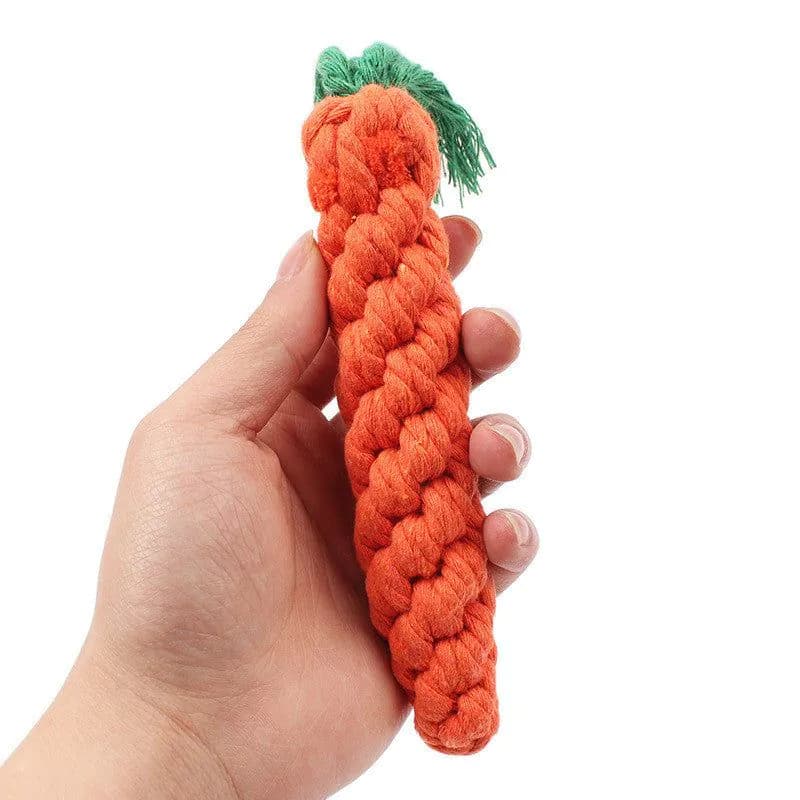 image-Pet Carrot Cotton Rope Toy