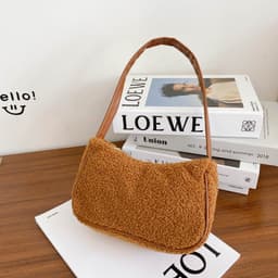 image-Bag women 2020 new autumn and winter ins lamb hair girl fashion wild simple large capacity one-shoulder armpit bag