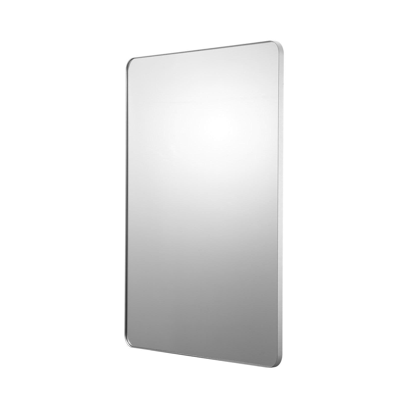 image-VEVOR Wall Mounted Makeup Mirror, 0.15" Thick, 36" x 48" Mirror with Aluminium Alloy Frame & Explosion-Proof Film, Scratch-Resistant Mirror with Z-Shaped Bracket, Fit for Bathroom/Bedroom/Living Room