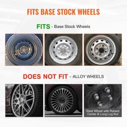 image-VEVOR Wheel Rim Cover Hubcaps, 15 in Diameter, Sturdy & Durable Scratch-Resistant Hubcap with Snap & Valve Nozzle Hole, ABS & PC Hubcap with High Rigidity & Less Wind Drag, Fits for All Weather Use