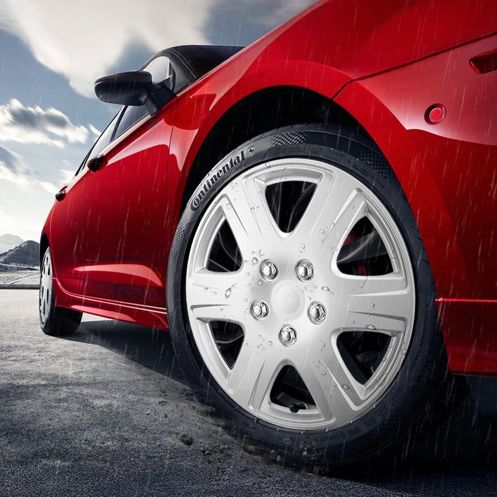 image-VEVOR Wheel Rim Cover Hubcaps, 15 in Diameter, Sturdy & Durable Scratch-Resistant Hubcap with Snap & Valve Nozzle Hole, ABS & PC Hubcap with High Rigidity & Less Wind Drag, Fits for All Weather Use