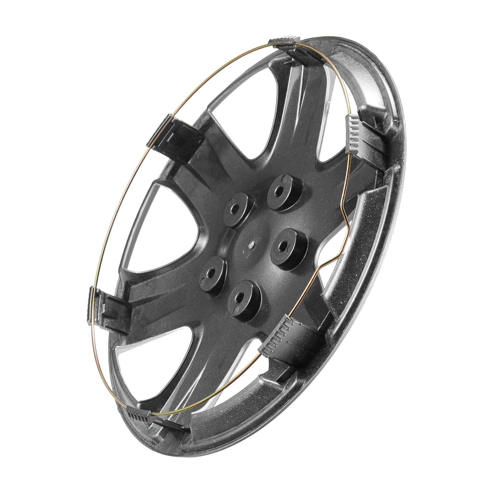 image-VEVOR Wheel Rim Cover Hubcaps, 15 in Diameter, Sturdy & Durable Scratch-Resistant Hubcap with Snap & Valve Nozzle Hole, ABS & PC Hubcap with High Rigidity & Less Wind Drag, Fits for All Weather Use