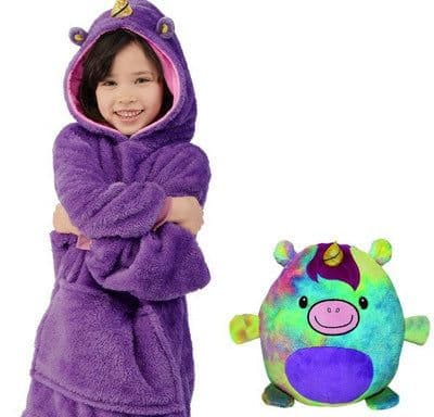 image-Factory direct sale lazy pajamas pullover outdoor winter clothes children pajamas pet pillow lazy TV blanket