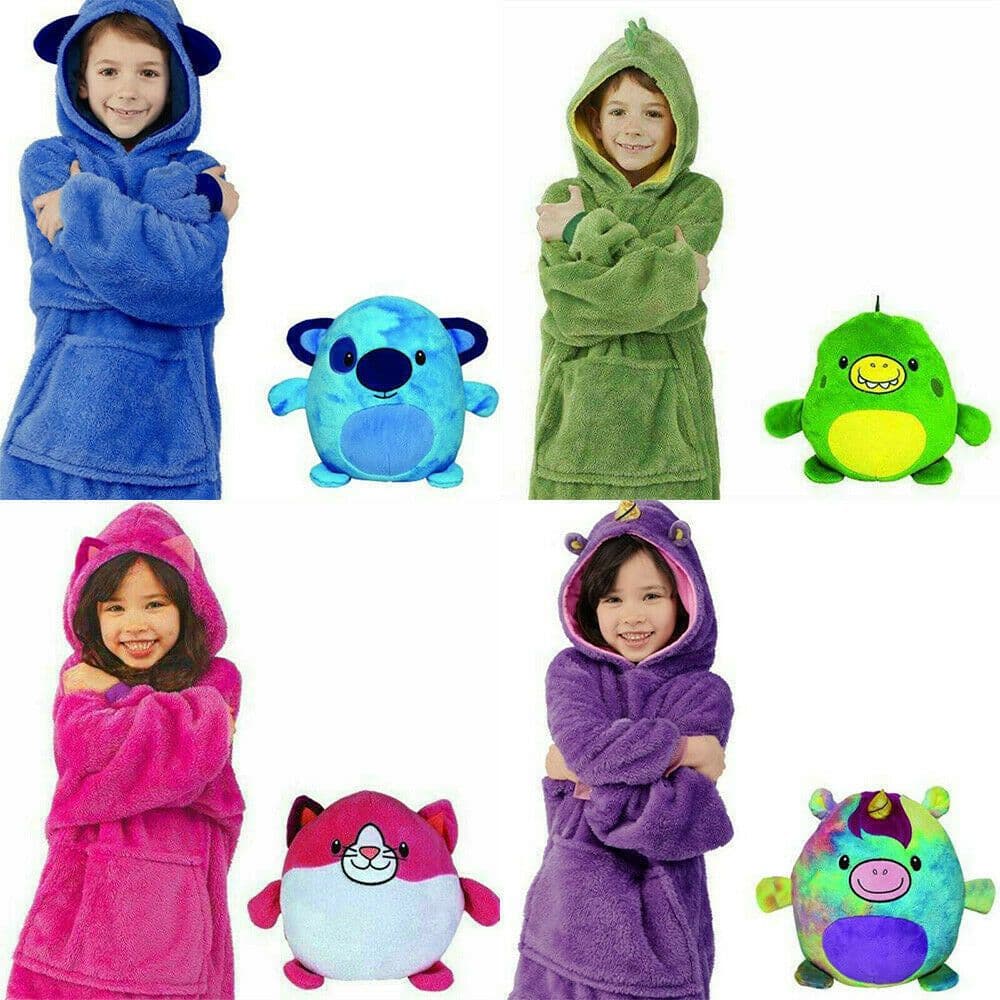 image-Factory direct sale lazy pajamas pullover outdoor winter clothes children pajamas pet pillow lazy TV blanket