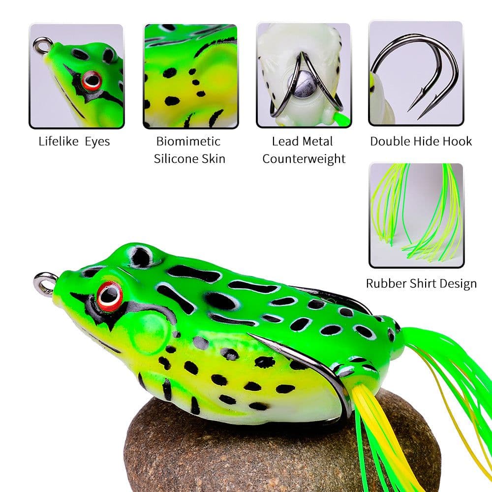 image-New Lei Frog Luya Fake Bait Simulation Fake Bait Soft Bait Luya Blackfish Bait Factory Wholesale