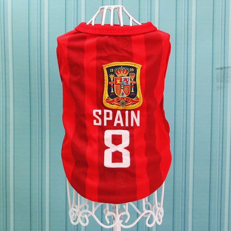 image-Factory direct sales dog World Cup football cup spring and summer dog vest Teddy Golden Retriever Satsuma clothes