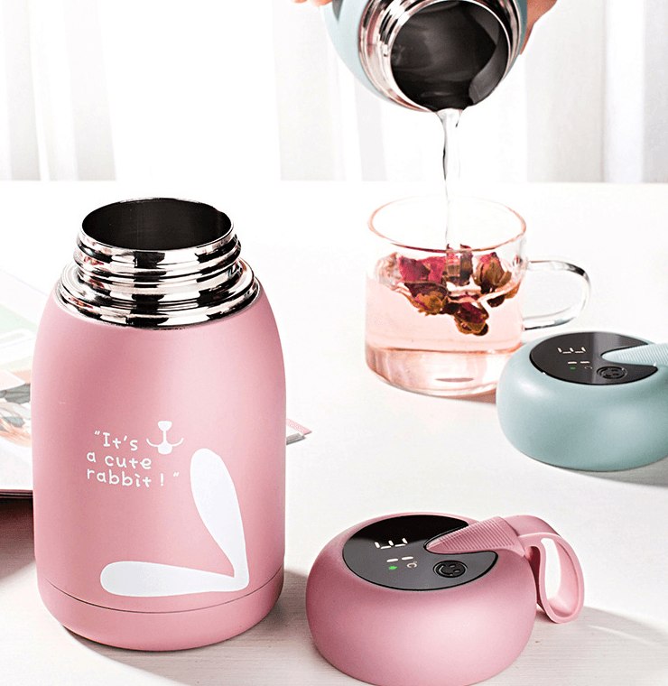 image-Explosive Smart Vacuum Stainless Steel Portable Pot-bellied Insulation Gift Cup Creative Couple Cartoon Children Cup