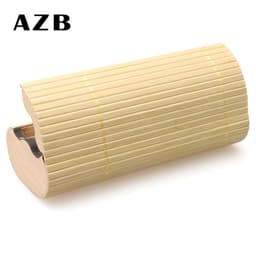 image-AZB Bamboo Strip Oval Sunglasses Case - Anti-Stress Natural Fashion