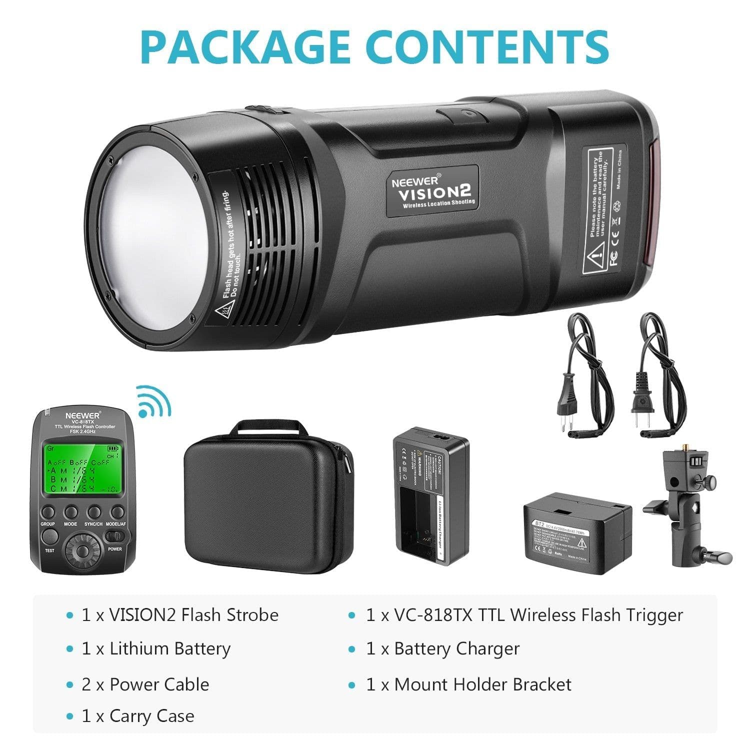 image-VISION2 200Ws 2.4G TTL Flash Strobe For Sony DSLR Cameras,1/8000 HSS