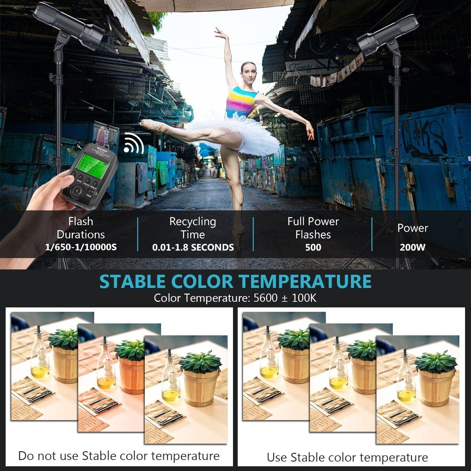 image-VISION2 200Ws 2.4G TTL Flash Strobe For Sony DSLR Cameras,1/8000 HSS