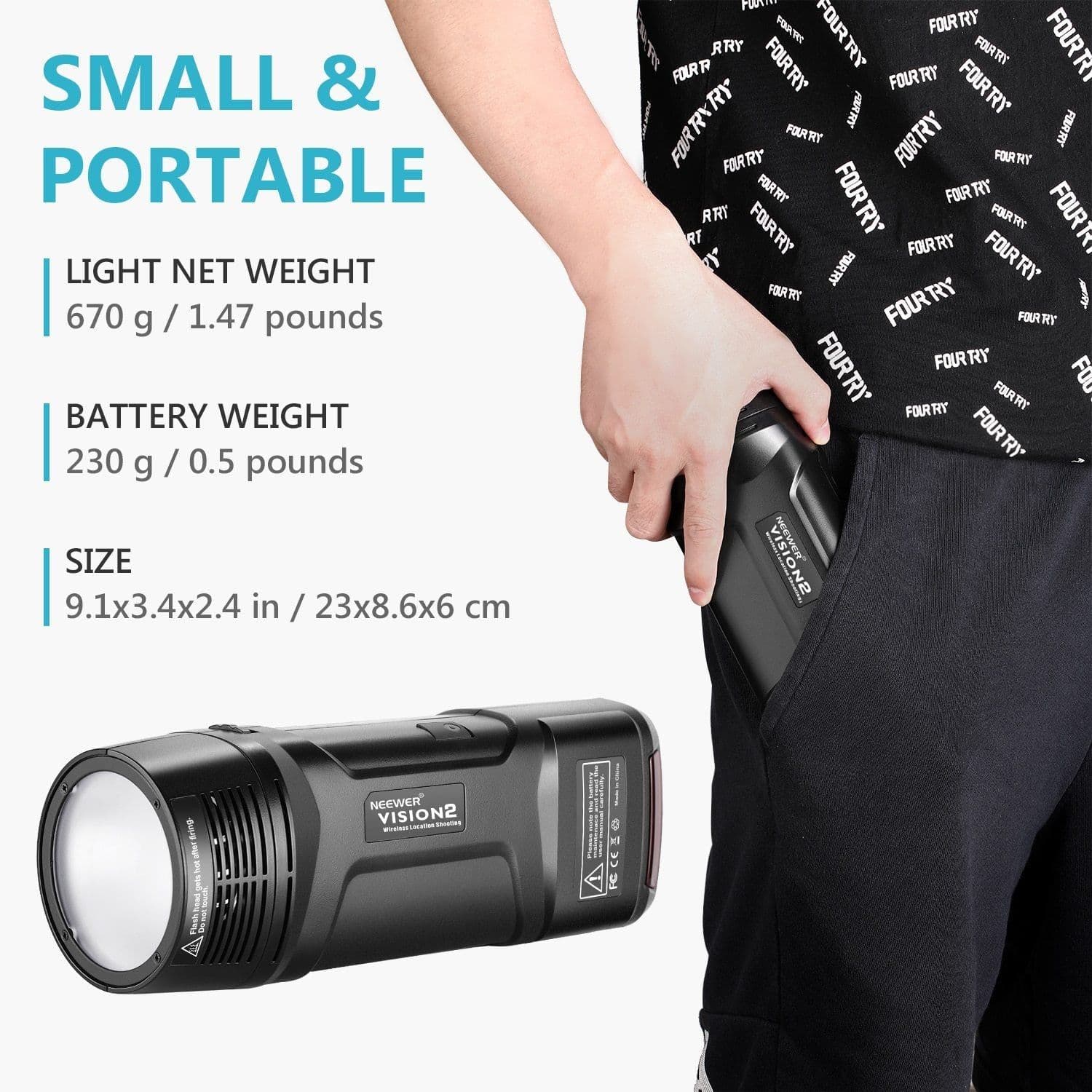 image-VISION2 200Ws 2.4G TTL Flash Strobe For Sony DSLR Cameras,1/8000 HSS