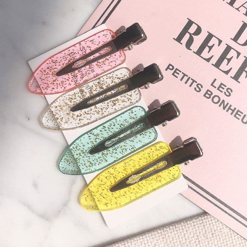 image-Basic Practical 4 Pack Hairdressing Makeup Seamless Clip Liu Hai Clip Headdress Duckbill Clip Hairpin Broken Hair Clip Hair Accessories