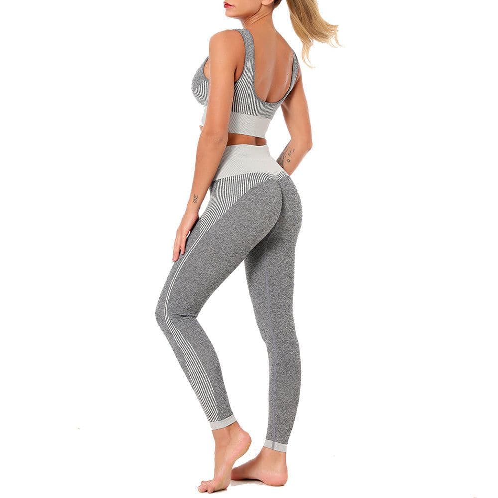 image-Fitness suit hip-lifting yoga pants sports suit source manufacturer