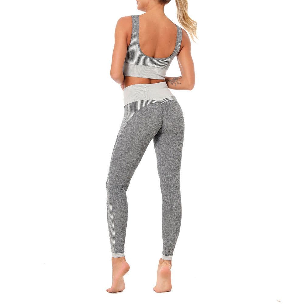 image-Fitness suit hip-lifting yoga pants sports suit source manufacturer