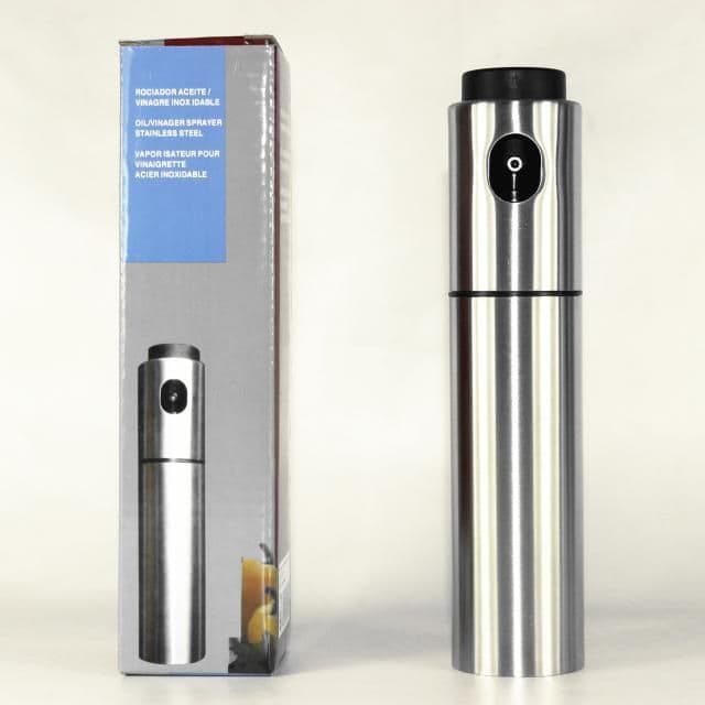 image-Stainless steel spray bottle, spray type oil bottle, vinegar spray bottle, stainless steel spray bottle, seasoning bottle kitchen wholesale