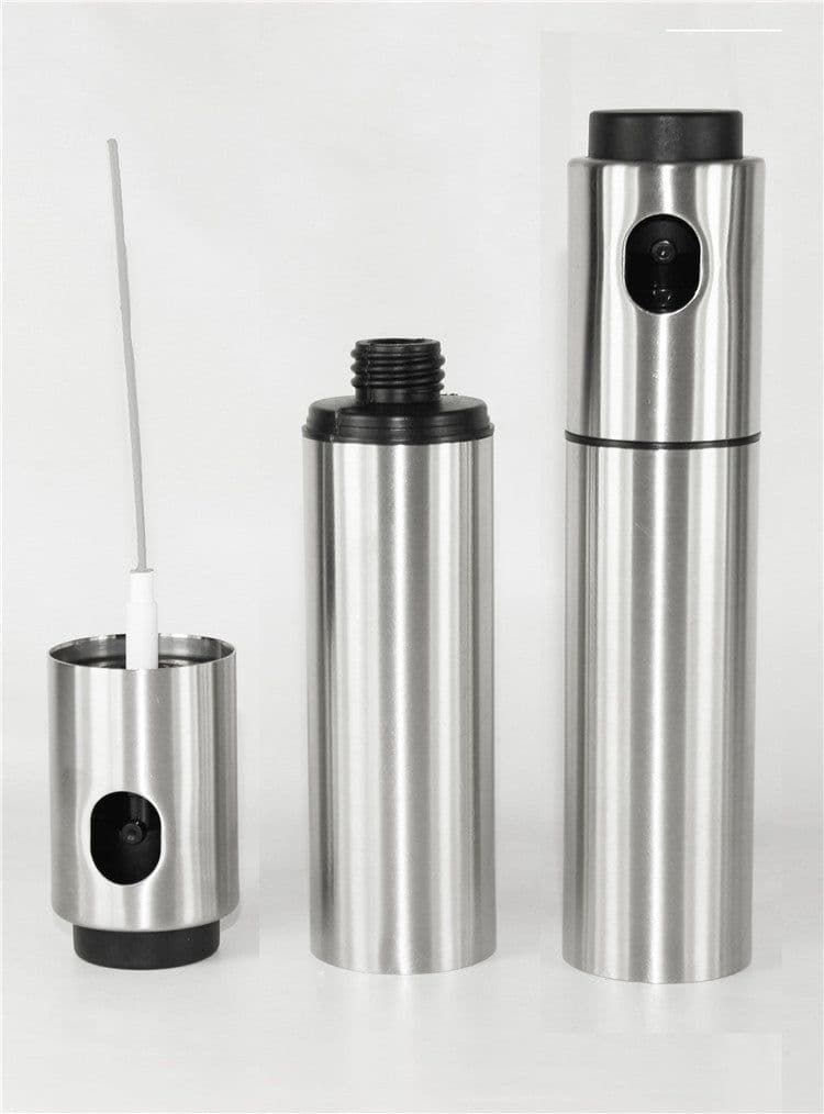 image-Stainless steel spray bottle, spray type oil bottle, vinegar spray bottle, stainless steel spray bottle, seasoning bottle kitchen wholesale