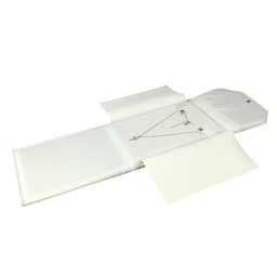 image-Jewelry Necklace Storage Bag - Black Flannel 25x18cm