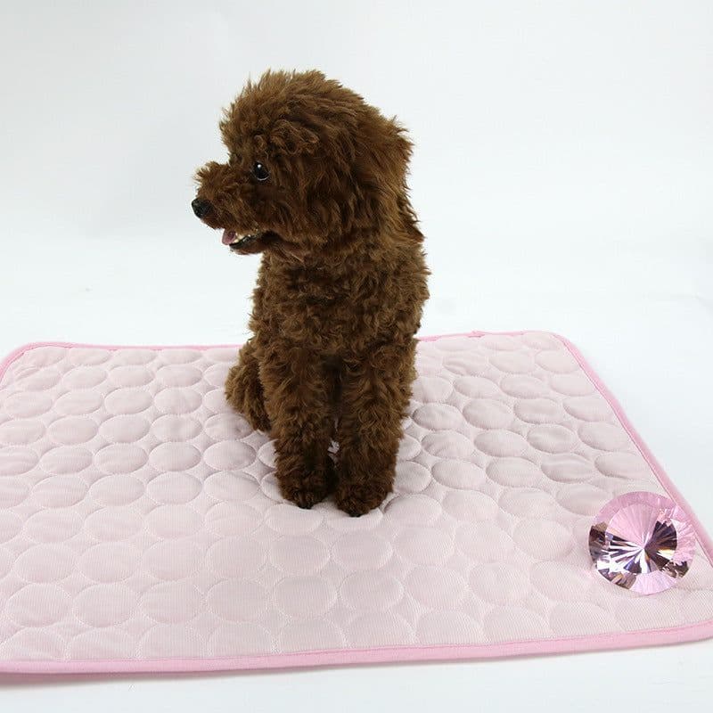 image-Summer pet cold mat cold feeling ice silk cooling mat dog cat mat household car pet sofa cushion supplies