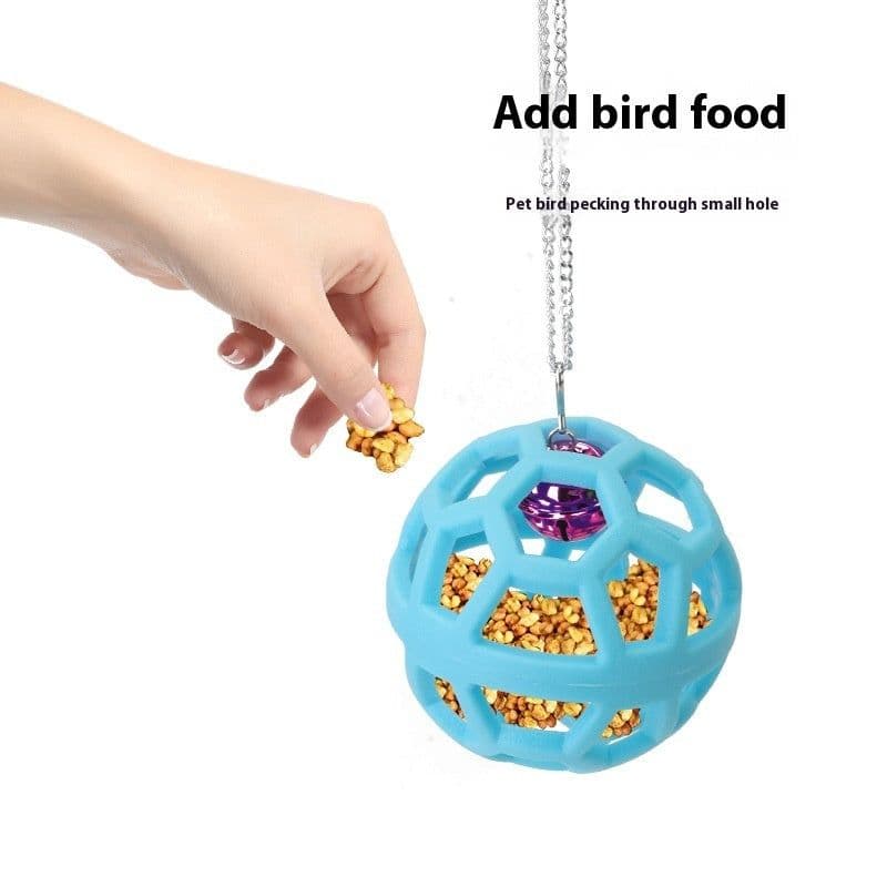 image-Plastic Gnawing Molar Chewing Relieving Stuffy Parrot Hanging Bell Ball