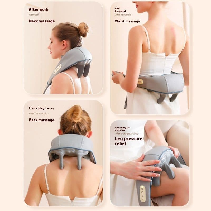 image-Neck Massager - Kneading Hot Compress Wireless