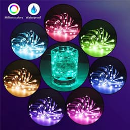 image-LED copper wire string light bluetooth music RGB light string APP control USB plug-in string lights indoor and outdoor curtain decoration lights